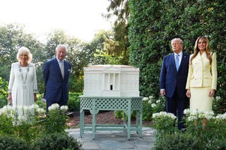 The royal couple attend a tour of the White House beehives